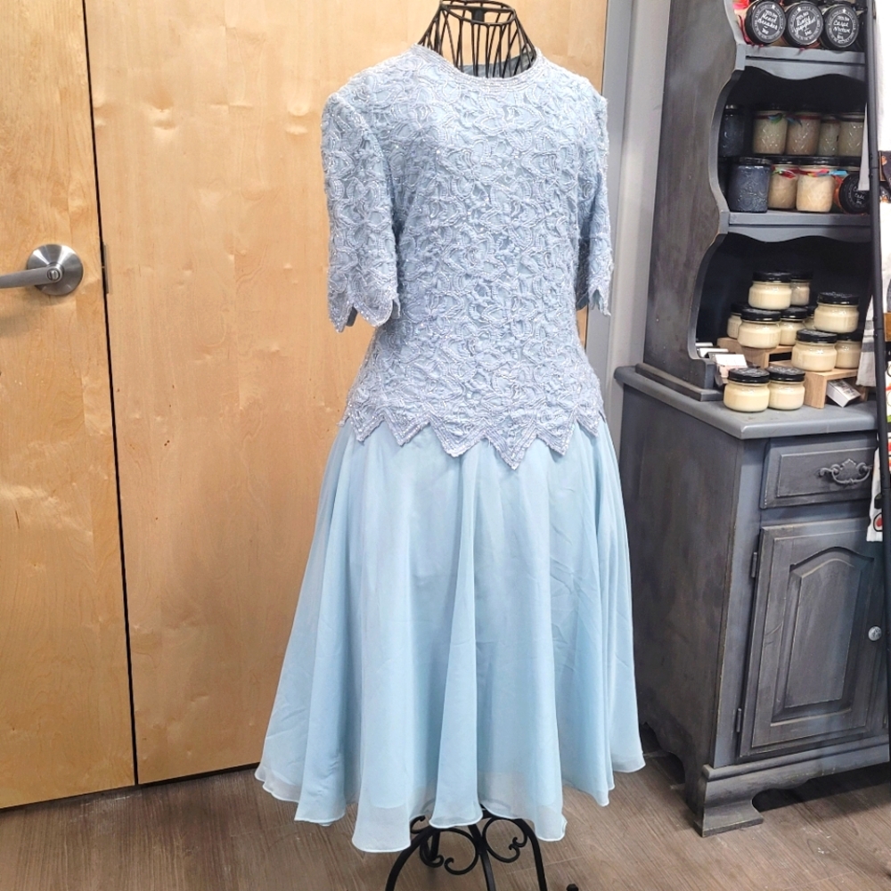 Vintage Beaded Brillante by J.A formal dress